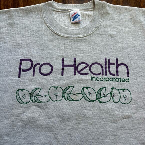 Vintage 90's Pro Health Vitamins Promotional Crewneck Men's Size XL USA MADE - Picture 2 of 7